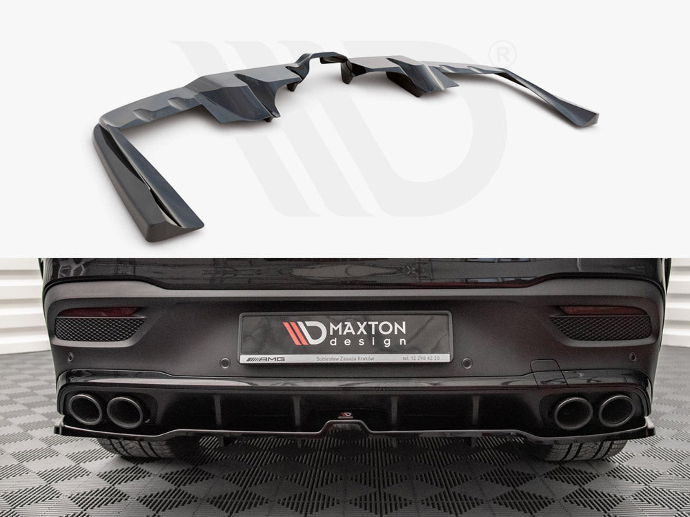 Central Rear Splitter (Vertical Bars) Mercedes AMG GLE Coupe C167 2019- Maxton Design