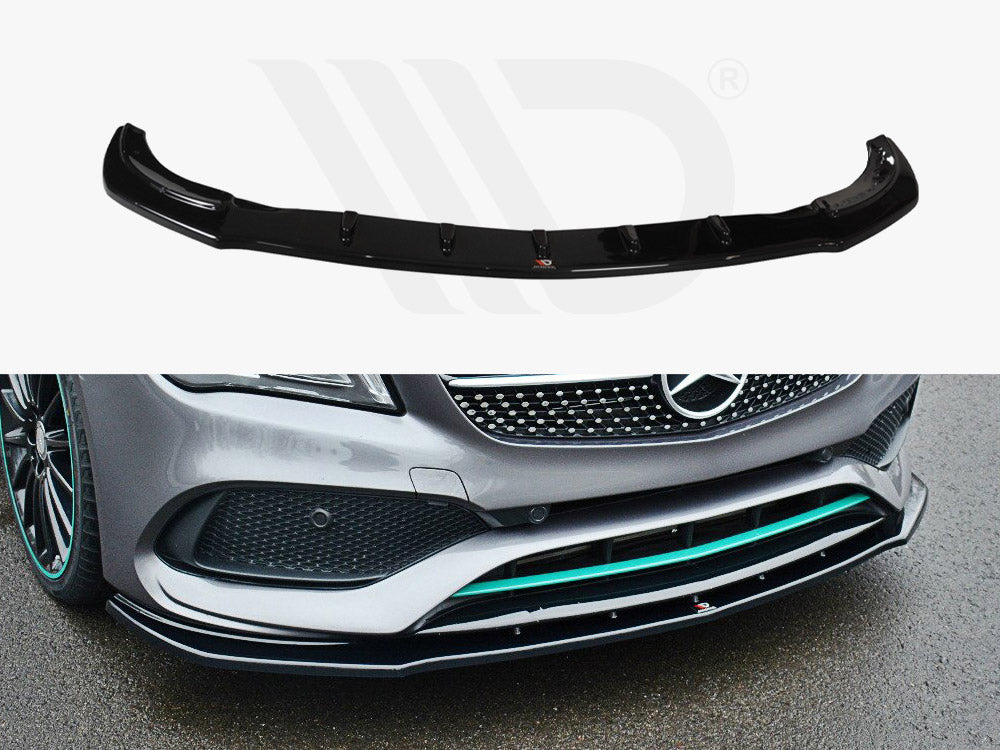 Front Splitter V.1 Mercedes-benz CLA C117 Amg-line Facelift 2017-UP Maxton Design