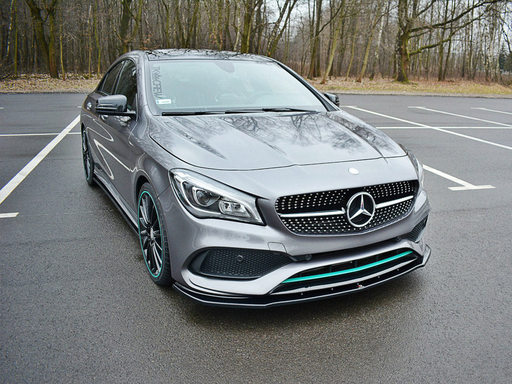 Front Splitter V.1 Mercedes-benz CLA C117 Amg-line Facelift 2017-UP Maxton Design