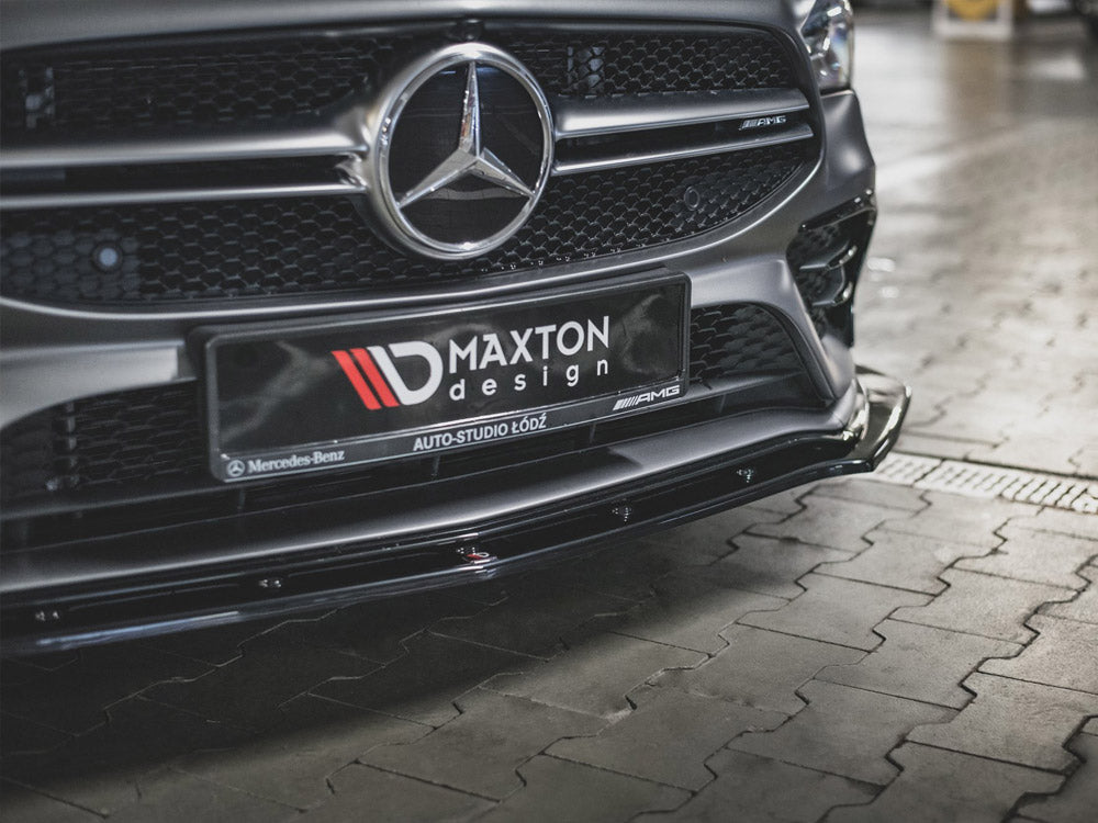 Front Splitter V2 Mercedes-amg CLA 35 AERO C118 2019- Maxton Design