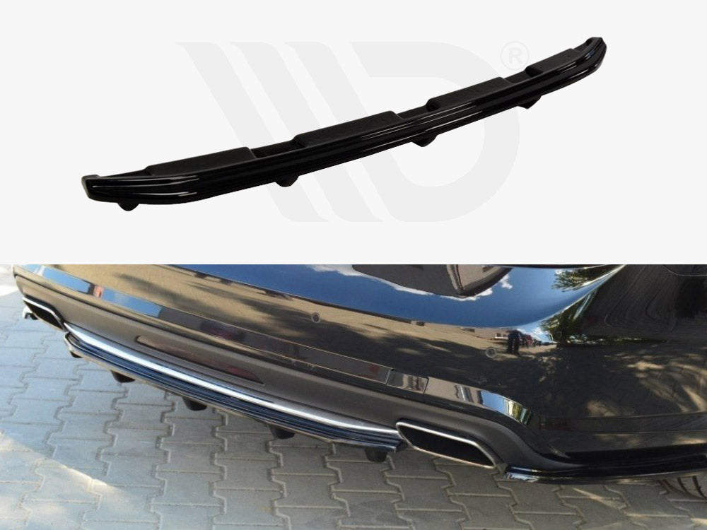 Central Rear Splitter Mercedes CLS C218 Amg-line (With A Vertical BAR) 2011-2014 Maxton Design