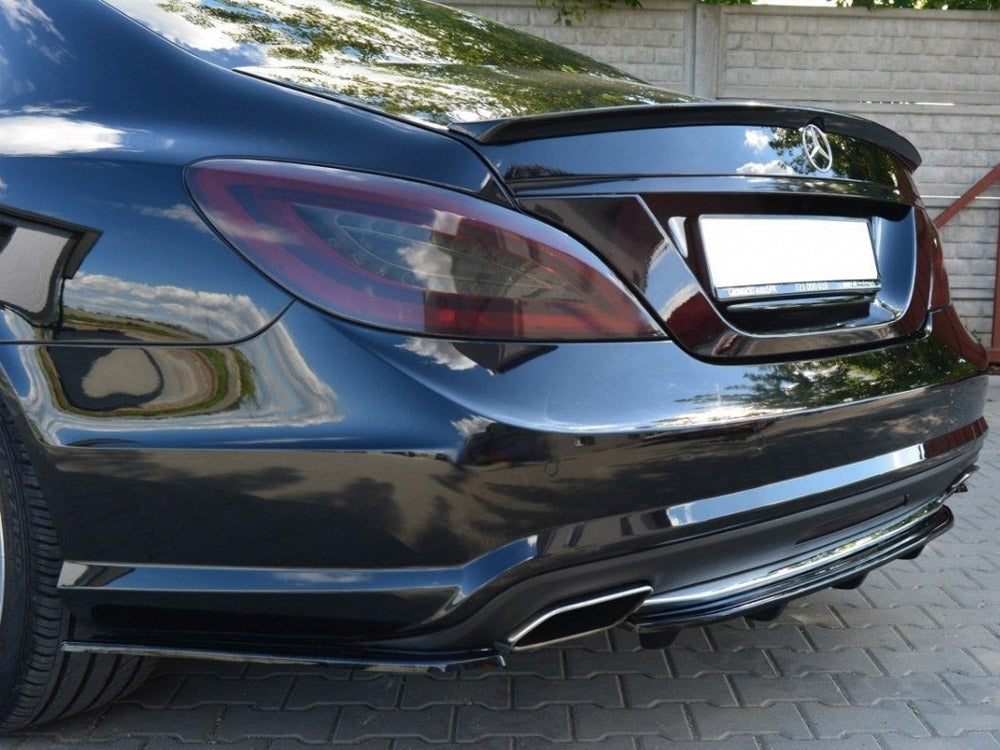 Central Rear Splitter Mercedes CLS C218 Amg-line (With A Vertical BAR) 2011-2014 Maxton Design