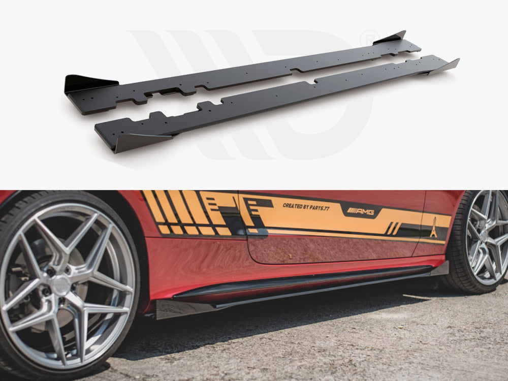 Racing Durability Side Skirts Diffusers + Flaps Mercedes - AMG C43 Coupe C205 Maxton Design