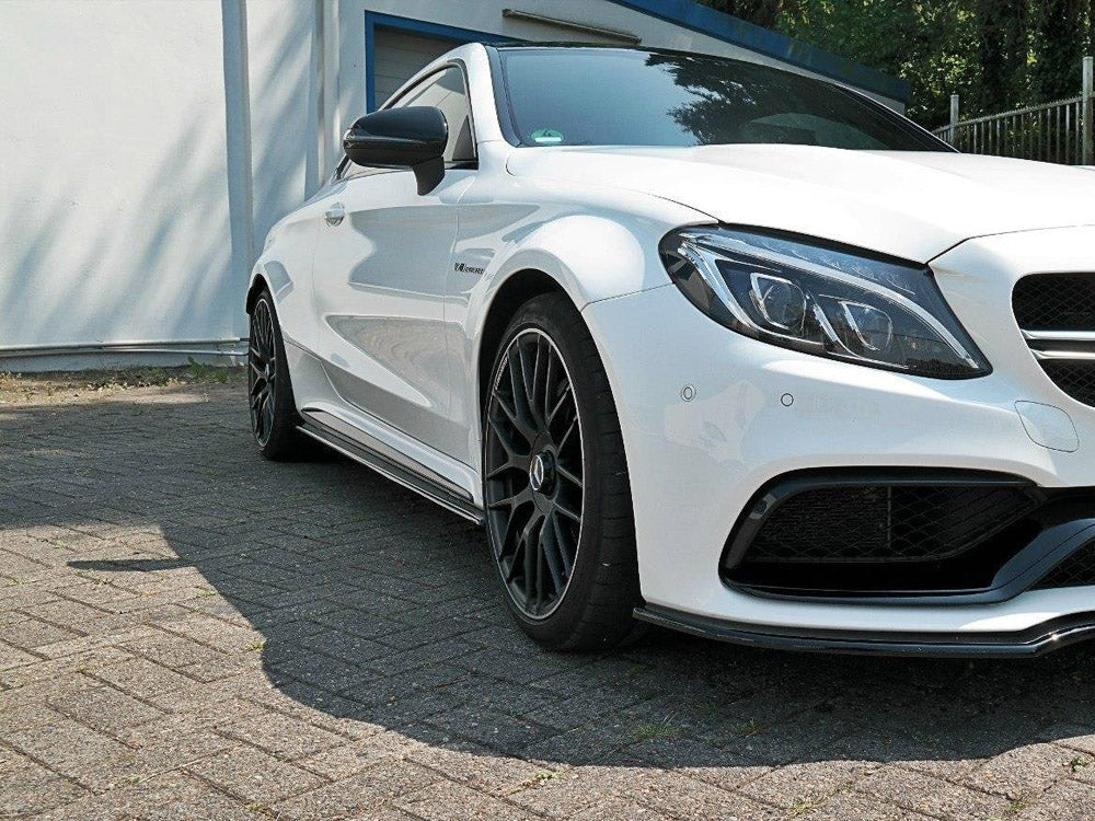 Side Skirts Splitters Mercedes C 205 63 AMG Coupe 2016-2018 Maxton Design