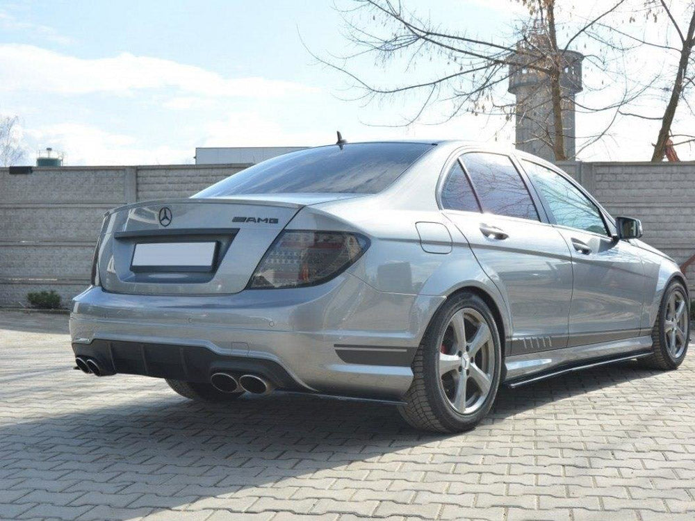 Rear Side Splitters Mercedes C W204 Amg-line (Facelift) / C63 AMG 2011-2014 Maxton Design