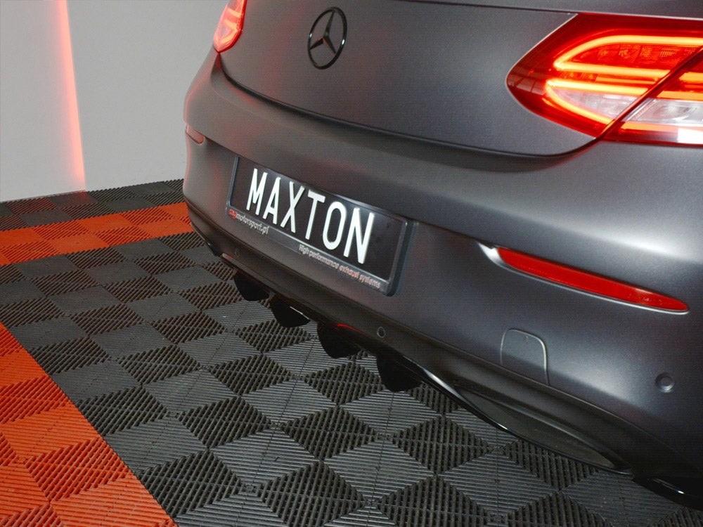 Rear Diffuser Mercedes C-Class W205 Coupe AMG-Line 2015-2018 Maxton Design