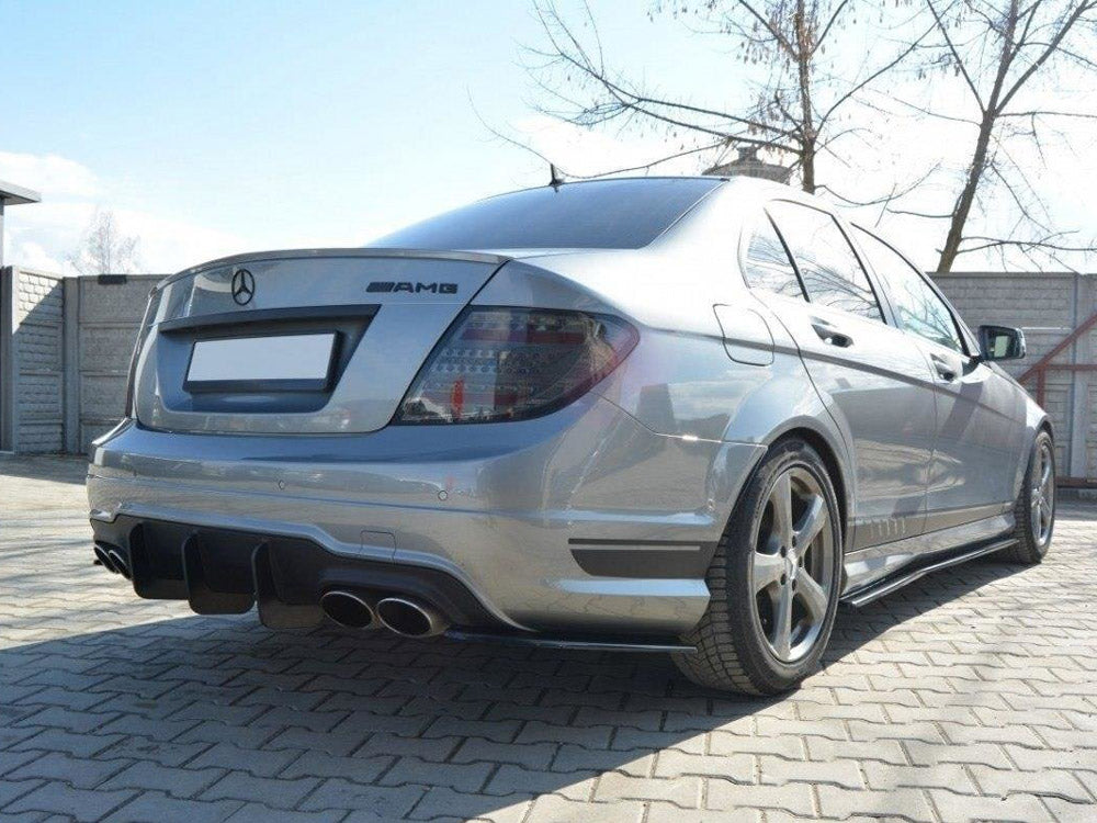 Rear Diffuser V.2 Mercedes C W204 Amg-line (Facelift) 2011-2014 Maxton Design