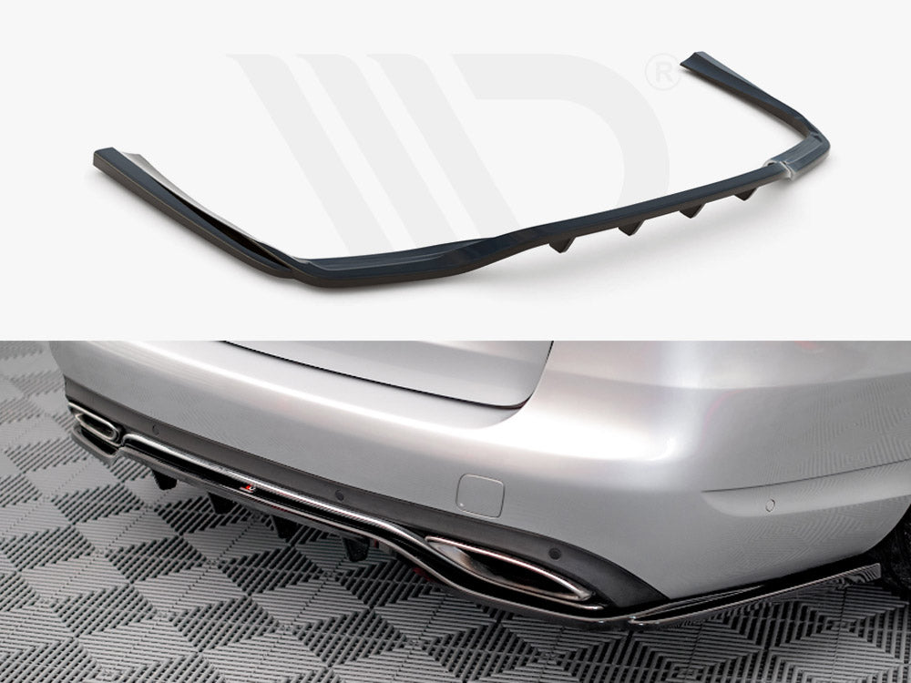 Central Rear Splitter (Vertical Bars) Mercedes C W205 Estate 2014-2018 Maxton Design