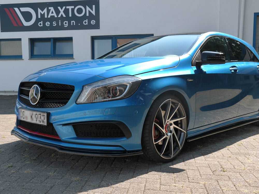 Front Splitter Mercedes A-class W176 Amg-line Pre-facelift 2013-2015 Maxton Design