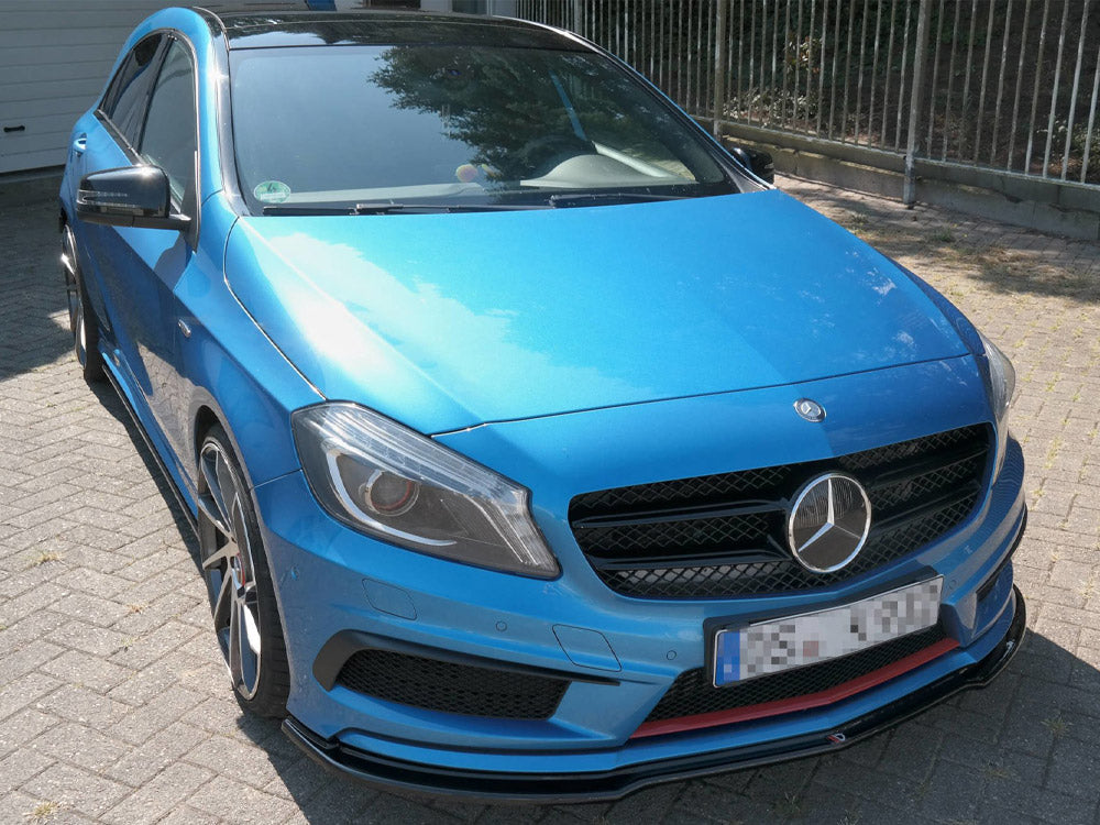 Front Splitter Mercedes A-class W176 Amg-line Pre-facelift 2013-2015 Maxton Design