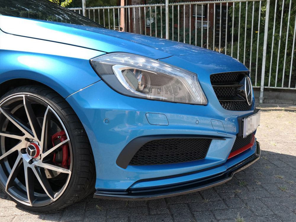 Front Splitter Mercedes A-class W176 Amg-line Pre-facelift 2013-2015 Maxton Design