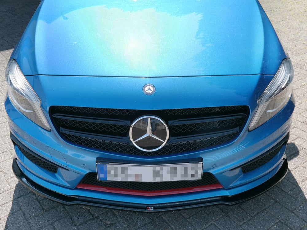 Front Splitter Mercedes A-class W176 Amg-line Pre-facelift 2013-2015 Maxton Design