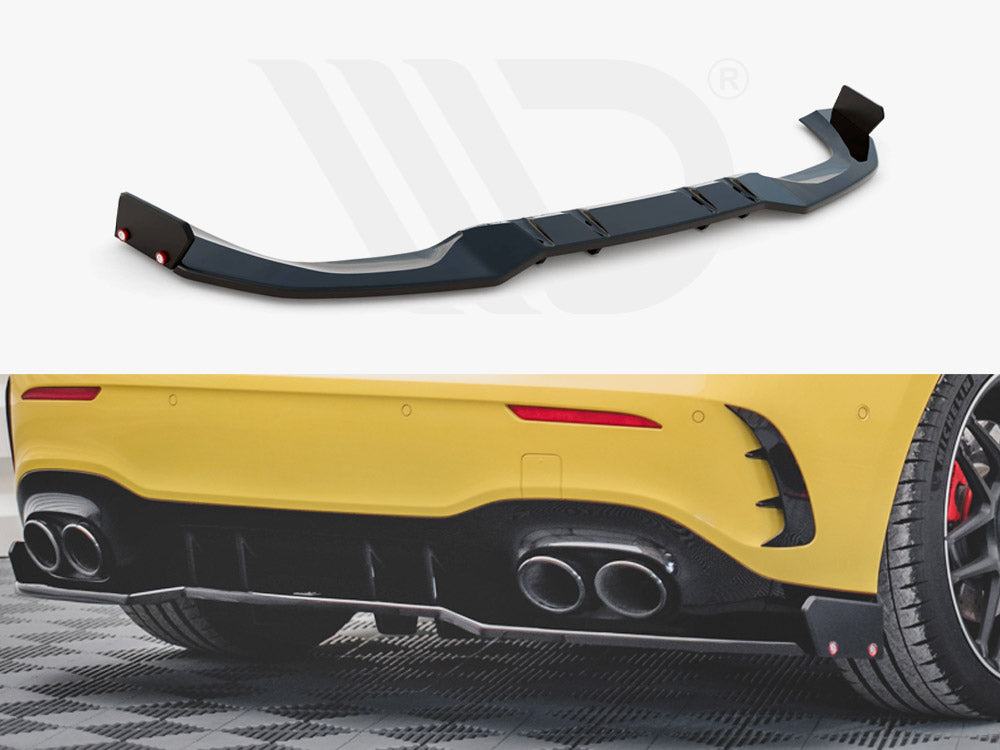 Central Rear Splitter + Flaps Mercedes AMG A 45 S Aero Pack W177 Maxton Design