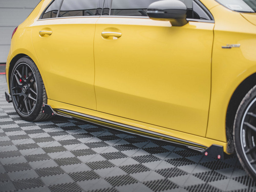 Side Skirts Diffusers V.2 + Flaps Mercedes AMG A45 S Maxton Design