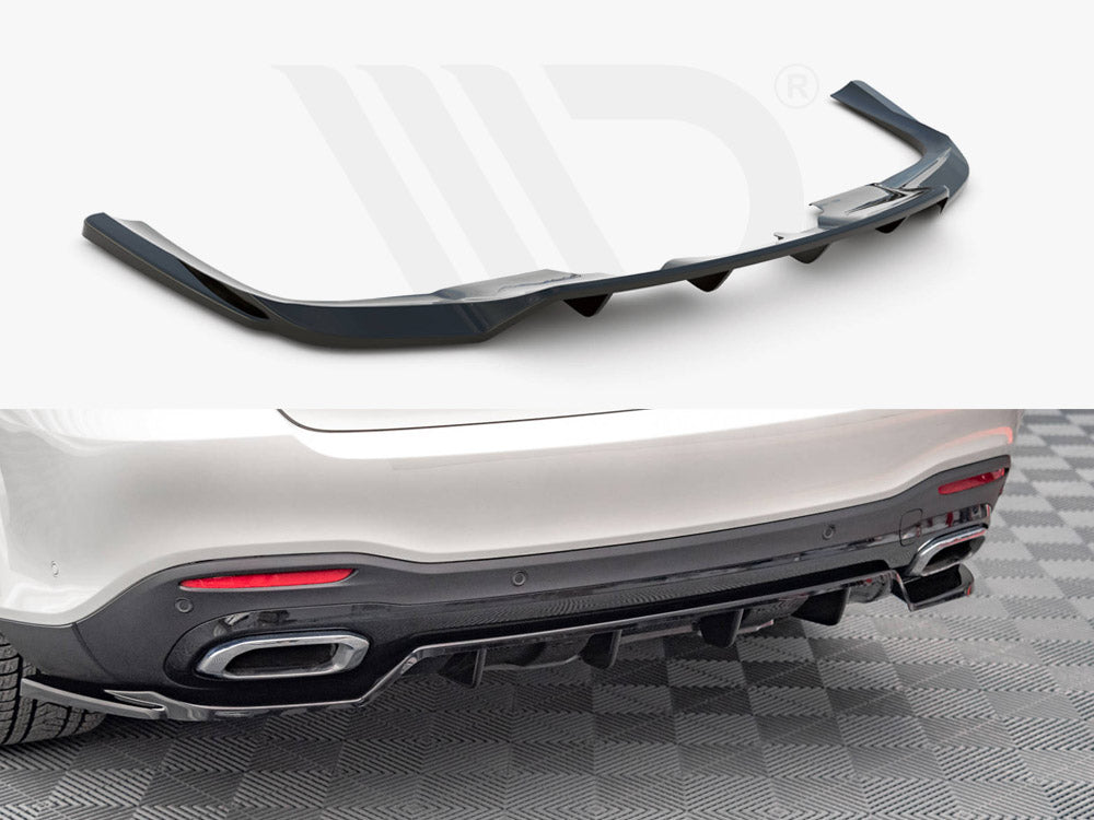 Central Rear Splitter (Vertical Bars) Mercedes GLS Amg-line X167 2019- Maxton Design