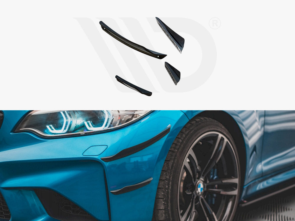 Front Bumper Wings (Canards) Bmw M2 F87 2016-2020 Maxton Design