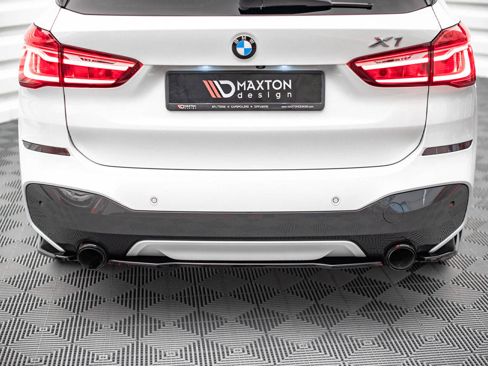 Central Rear Splitter BMW X1 M-Pack F48 2015-2019 Maxton Design