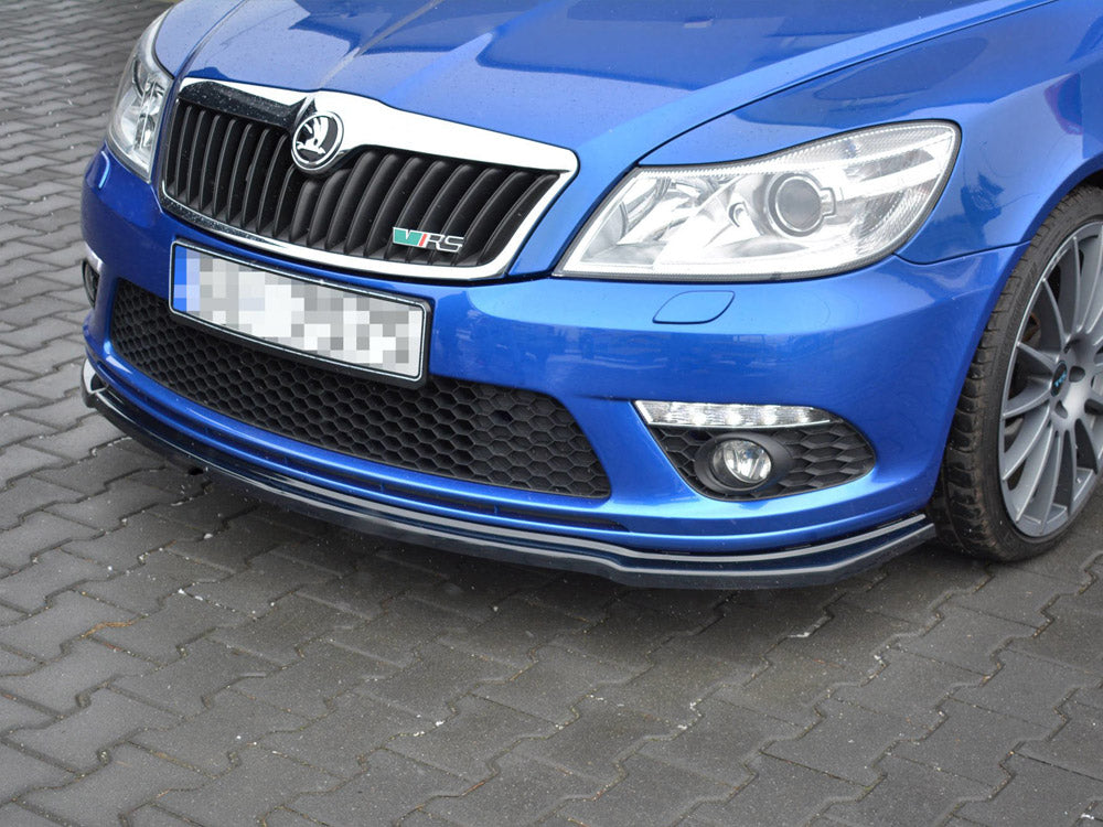 Front Splitter V.2 Skoda Octavia MK2 VRS Facelift  2008-2013 Maxton Design