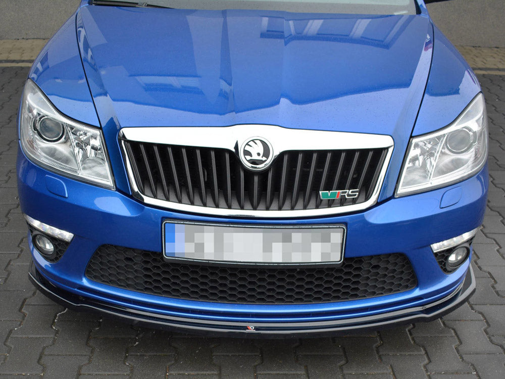 Front Splitter V.2 Skoda Octavia MK2 VRS Facelift  2008-2013 Maxton Design