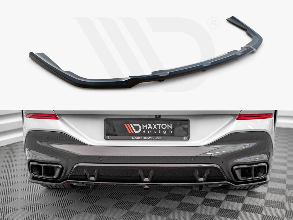 Central Rear Splitter (Vertical Bars) V.1 BMW X6 M-Pack G06 Maxton Design