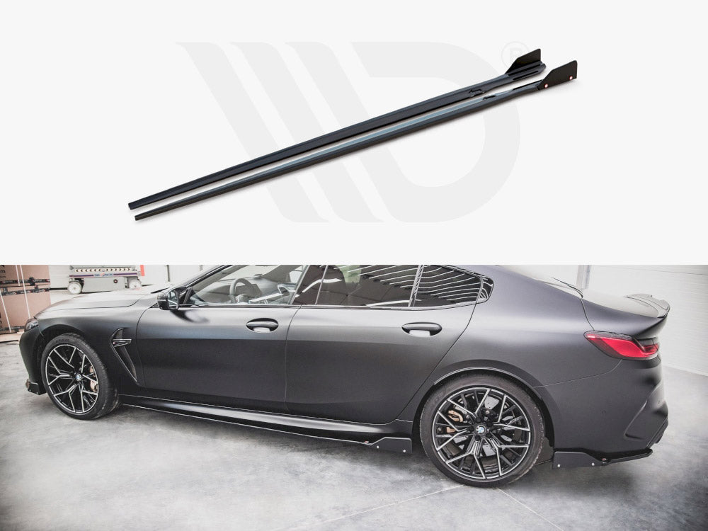 Side Skirts Diffusers V.1 + Flaps BMW M8 GRAN Coupe F93 / 8 GRAN Coupe M-pack G16 Maxton Design