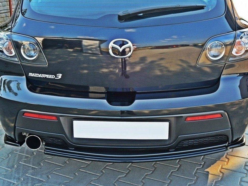 Central Rear Splitter Mazda 3 MPS MK1 Preface (Without Vertical Bars) Maxton Design