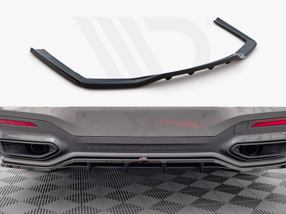 Central Rear Splitter (Vertical Bars) BMW 7 G11 M-Pack Facelift 2019- Maxton Design