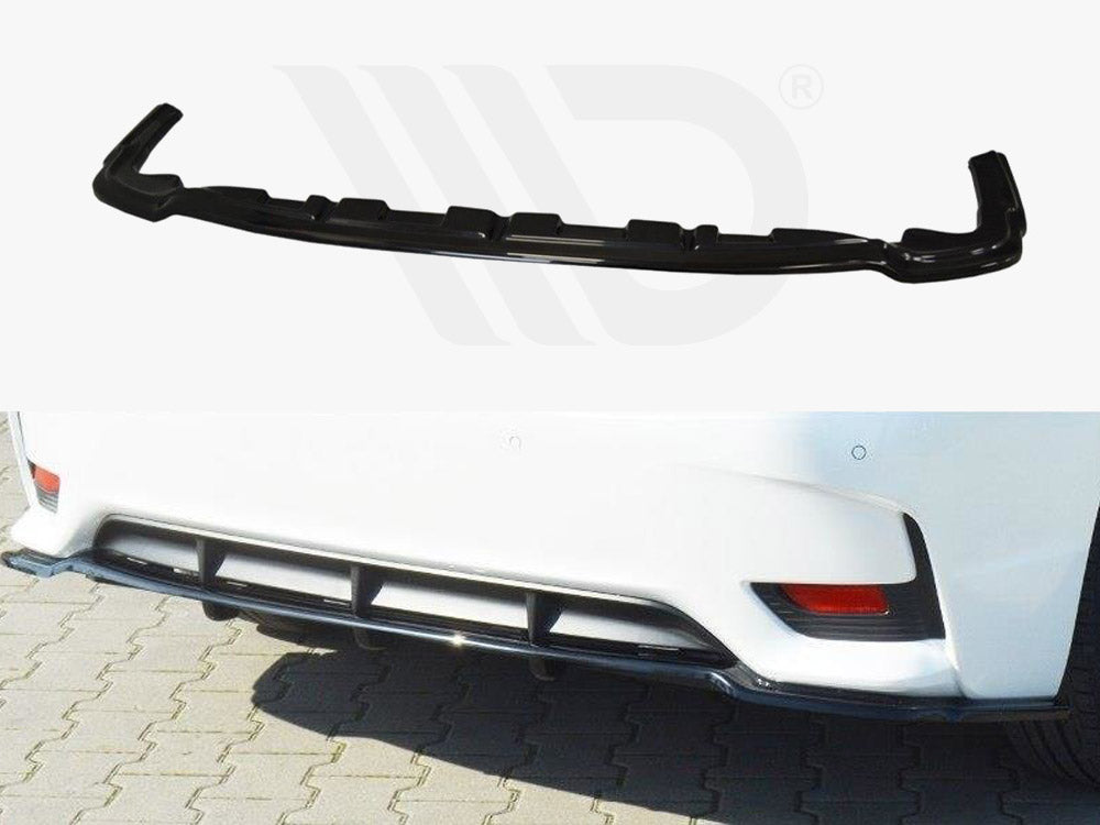 Central Rear Splitter (Vertical Bars) Lexus CT Mk1 Facelift Maxton Design