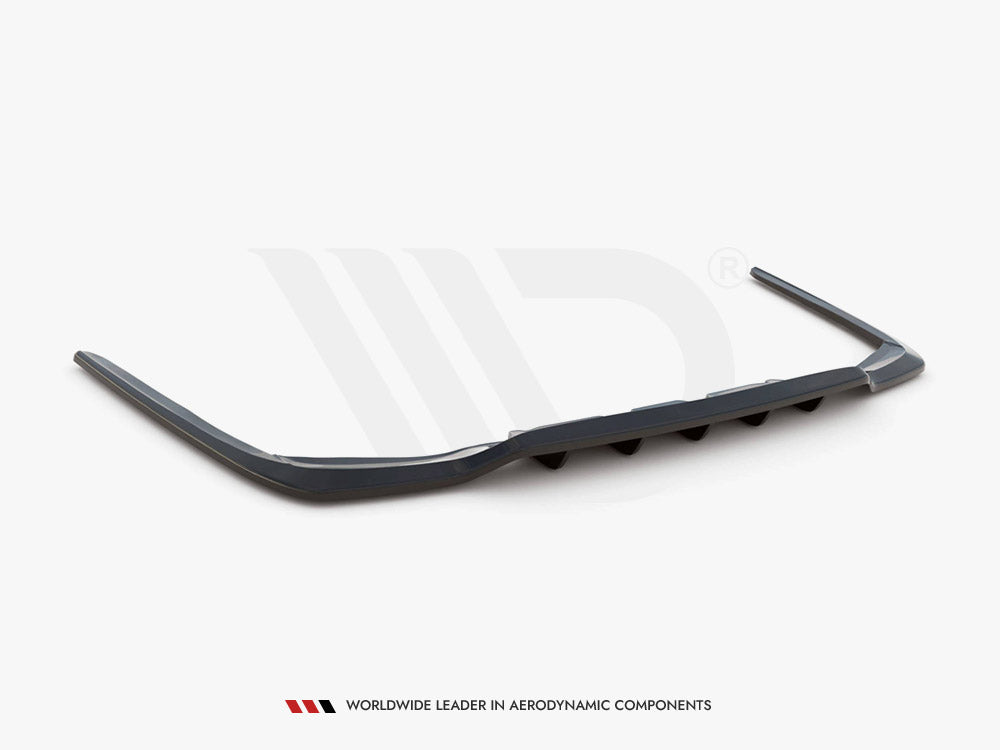 Central Rear Splitter (W/ Vertical Bars) Lexus LS MK4 Facelift 2012-2017 Maxton Design