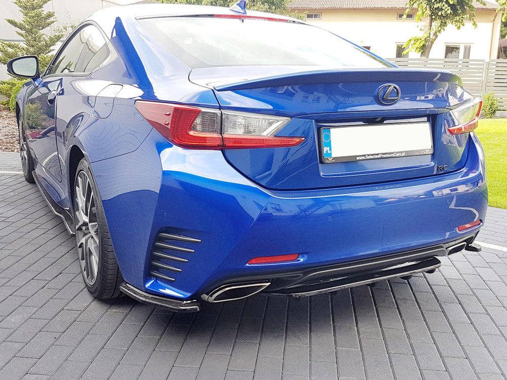 Central Rear Splitter (With Vertical Bars) Lexus RC 2014-UP Maxton Design