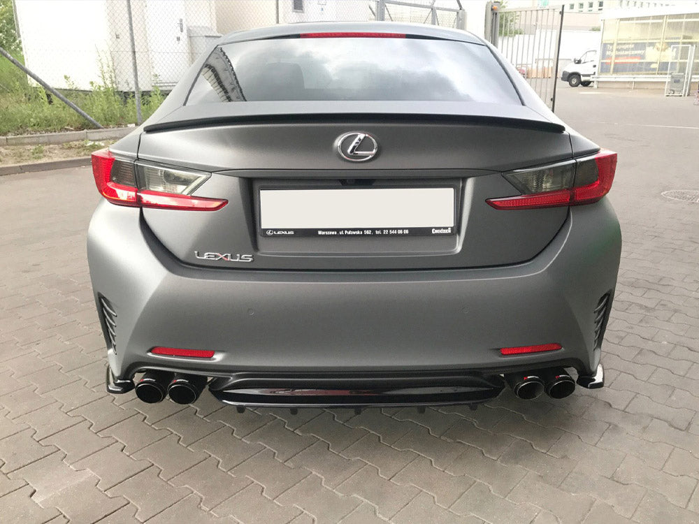 Central Rear Splitter (With Vertical Bars) Lexus RC 2014-UP Maxton Design