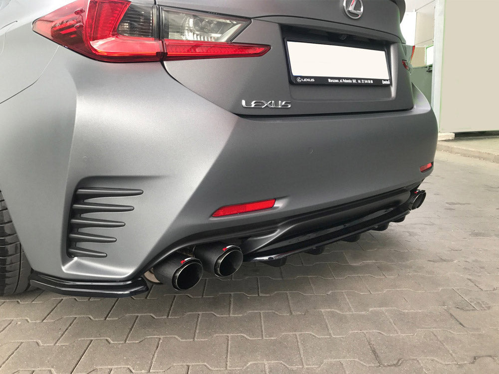 Central Rear Splitter (With Vertical Bars) Lexus RC 2014-UP Maxton Design