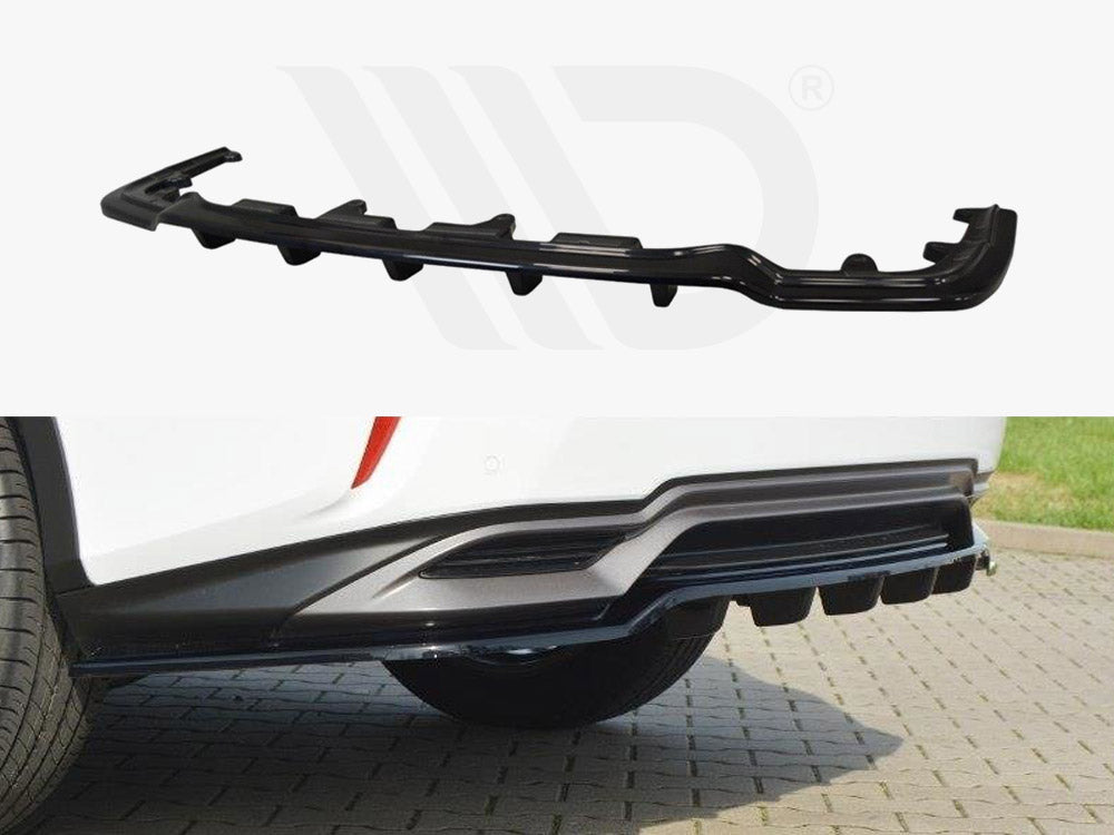 Central Rear Splitter Lexus RX MK4 H (With Vertical Bars) Maxton Design