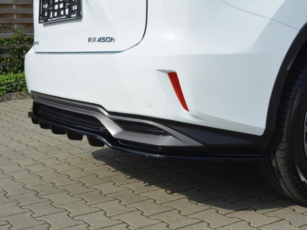 Central Rear Splitter Lexus RX MK4 H (With Vertical Bars) Maxton Design