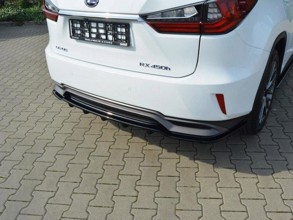 Central Rear Splitter Lexus RX MK4 H (With Vertical Bars) Maxton Design