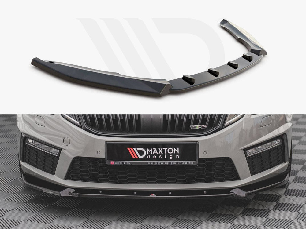 Front Splitter V.2 Skoda Octavia RS MK3 Facelift 2016-2019 Maxton Design