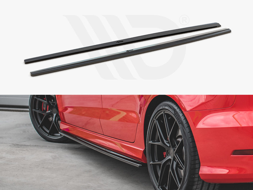 Side Skirts Diffusers V.1 Audi S3 / A3 S-line 8V / 8V FL Sedan 2013-2020 Maxton Design