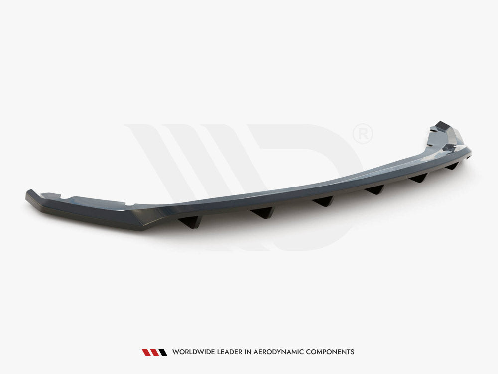 Central Rear Splitter (Vertical Bars) Seat Leon Hatchback MK3 2012-2016 Maxton Design