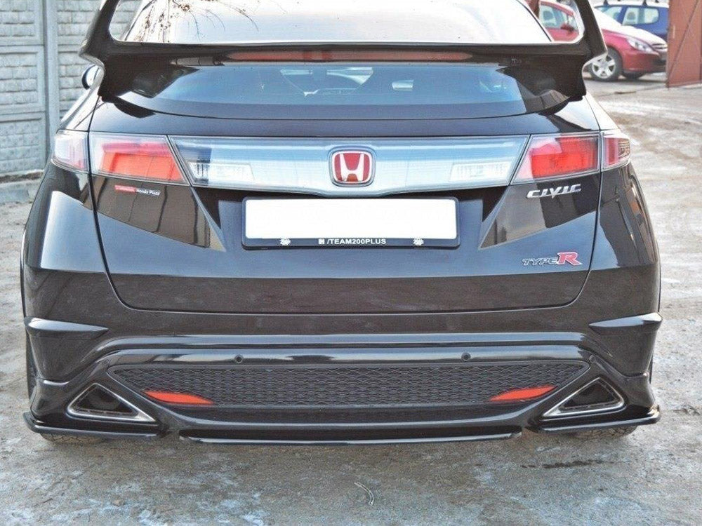 Central Rear Splitter Honda Civic VIII Type S/R (Without Vertical Bars) Maxton Design