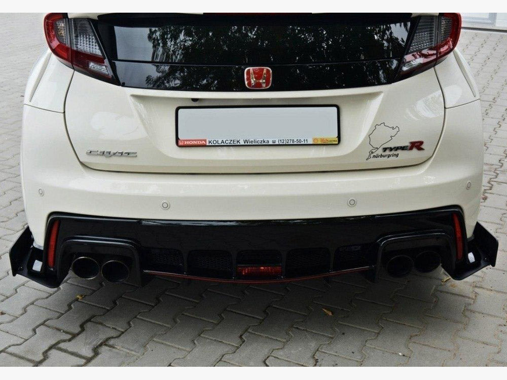 Racing Rear Side Splitters Honda Civic IX Type R 2015-2017 Maxton Design