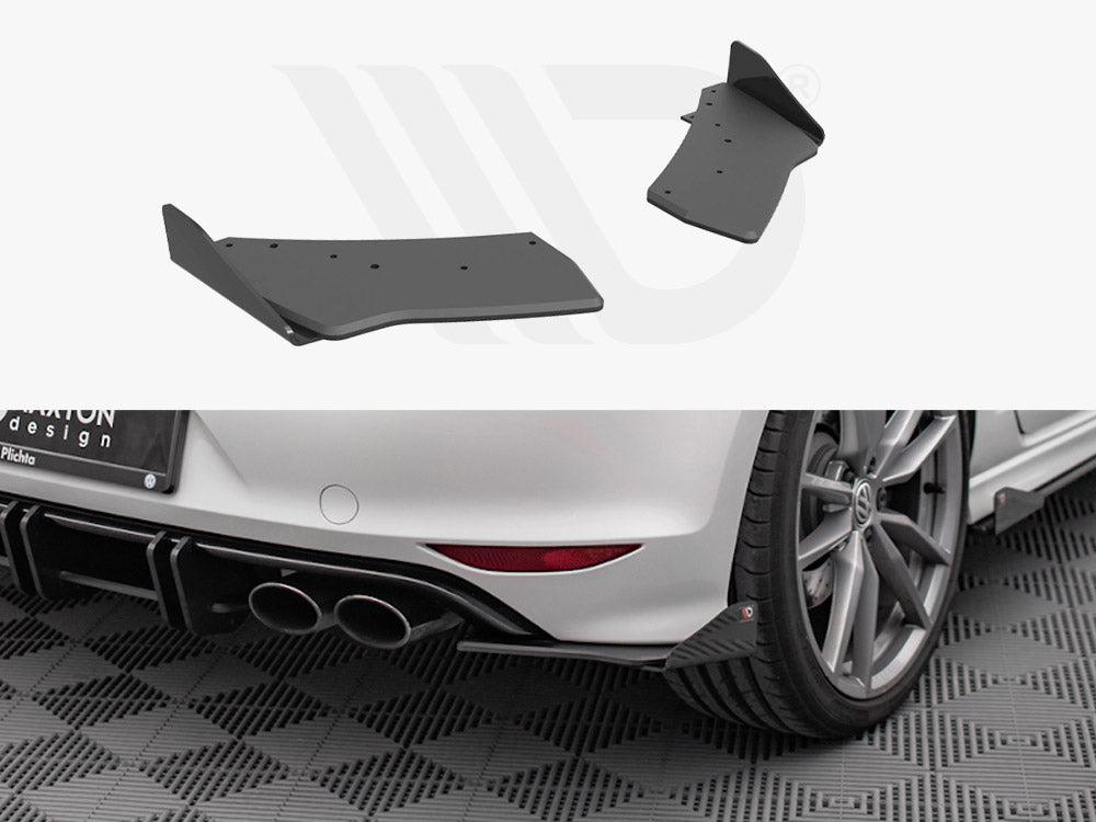 Street PRO Rear Side Splitters (+flaps) VW Golf R MK7 2013-2016 Maxton Design