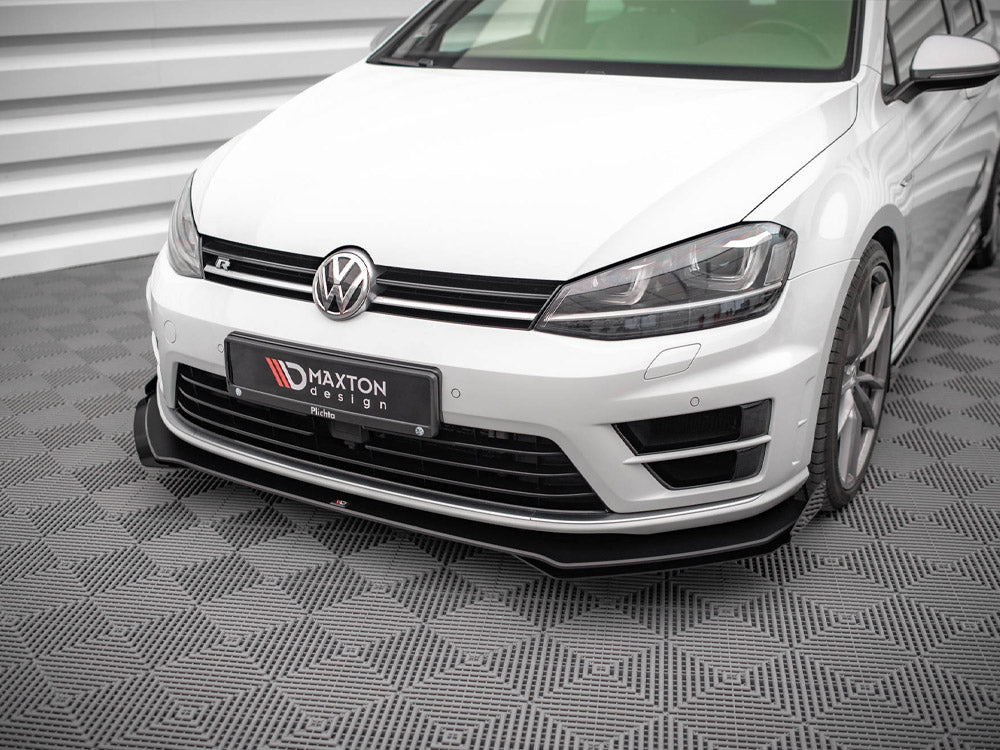 Street PRO Front Splitter V.1 (+flaps) VW Golf R MK7 2013-2016 Maxton Design