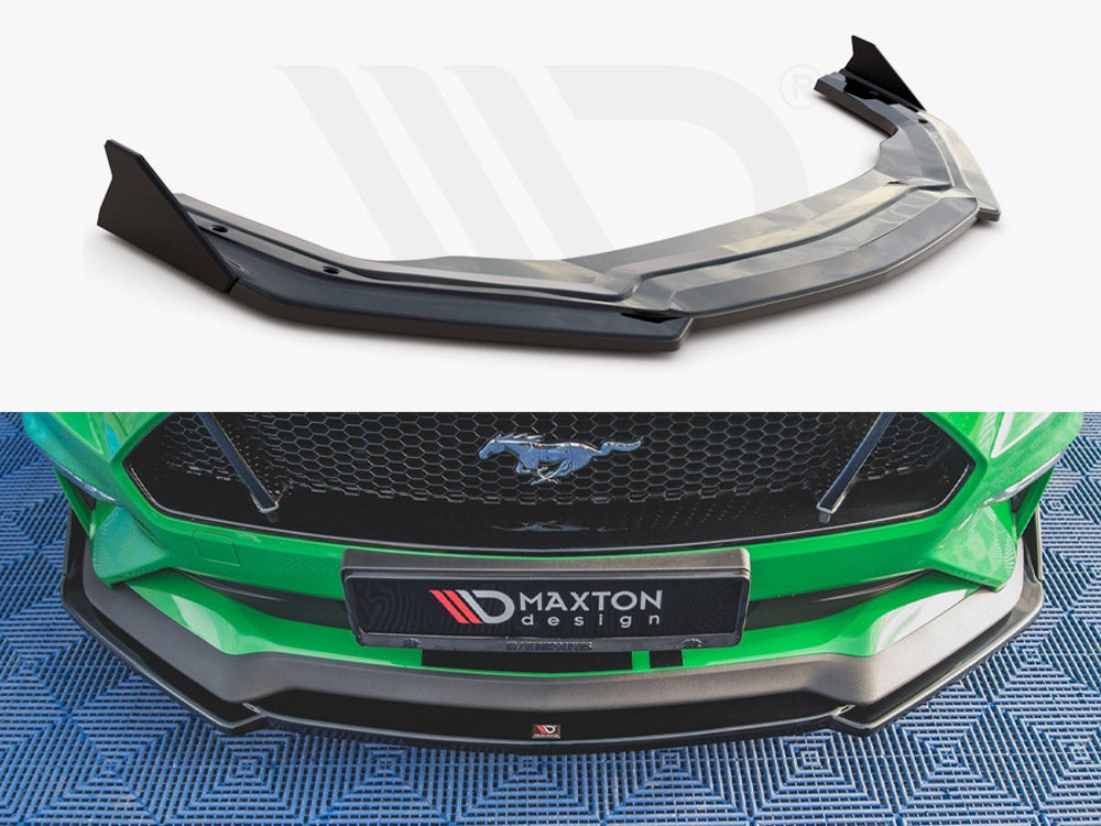 Front Splitter V.2 + Flaps Ford Mustang GT Mk6 Facelift Maxton Design