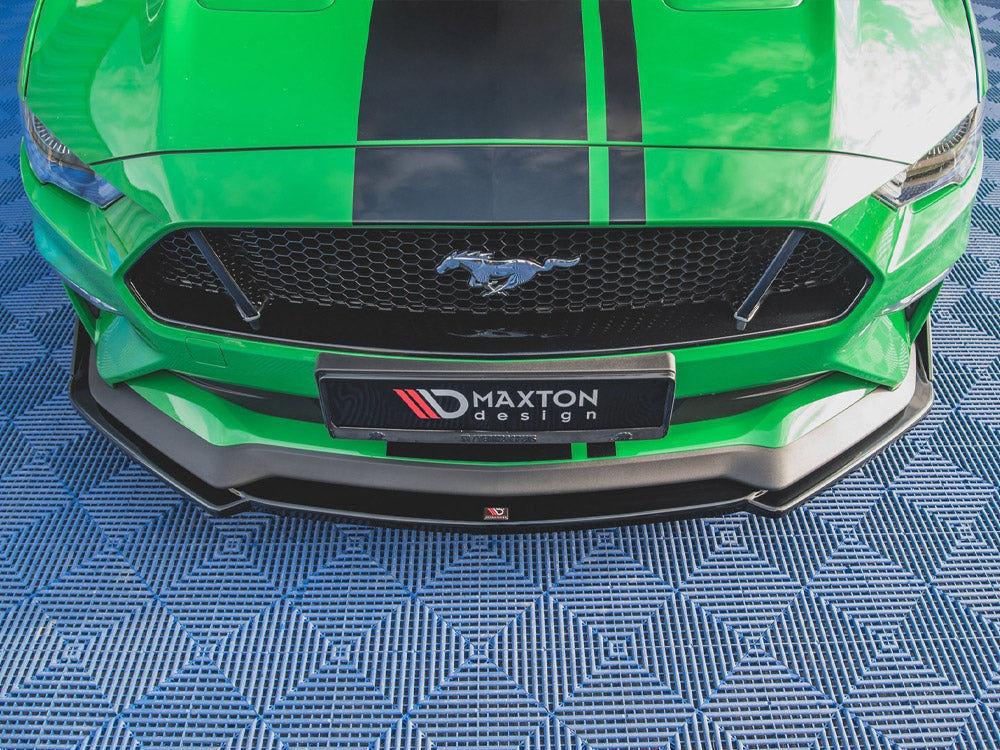 Front Splitter V.2 + Flaps Ford Mustang GT Mk6 Facelift Maxton Design