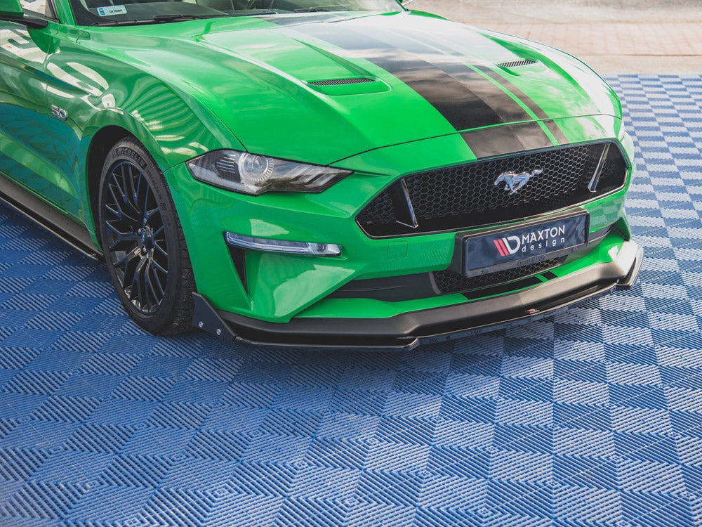 Front Splitter V.2 + Flaps Ford Mustang GT Mk6 Facelift Maxton Design