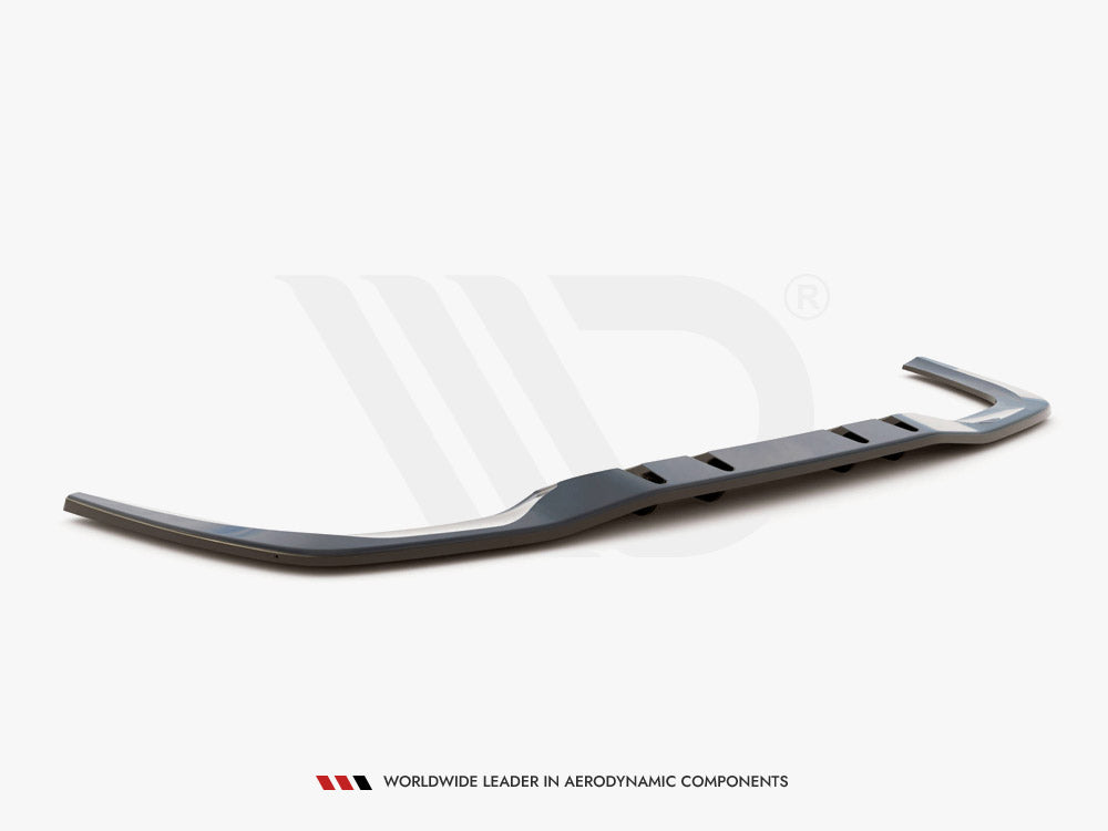 Central Rear Splitter V.1 (Vertical Bars) Mercedes A 35 AMG Sedan V177 Maxton Design