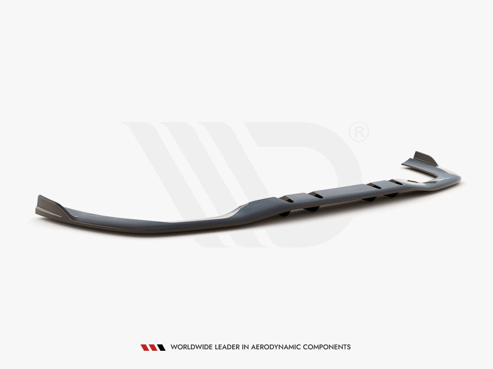 Central Rear Splitter V.2 (Vertical Bars) Mercedes A 35 AMG Sedan V177 Maxton Design