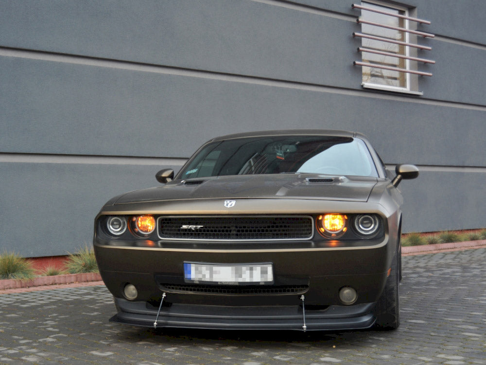 Hybrid Front Splitter V.1 Dodge Challenger 3RD-GEN. Phase-i SRT8 Coupe 2008-14 Maxton Design