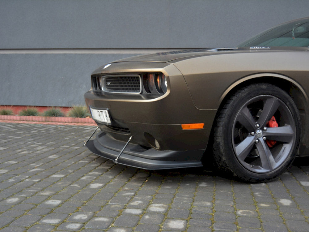 Hybrid Front Splitter V.1 Dodge Challenger 3RD-GEN. Phase-i SRT8 Coupe 2008-14 Maxton Design