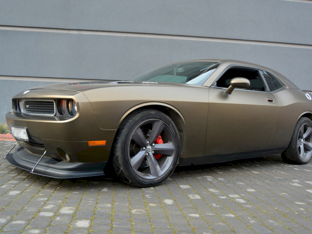 Hybrid Front Splitter V.1 Dodge Challenger 3RD-GEN. Phase-i SRT8 Coupe 2008-14 Maxton Design